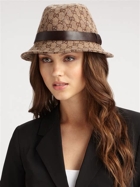 gucci wool hats for women|gucci fedora hats women's.